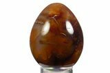 Vibrant Polished Carnelian Agate Egg - Madagascar #331755-1